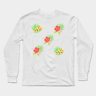 tropical flowers print Long Sleeve T-Shirt